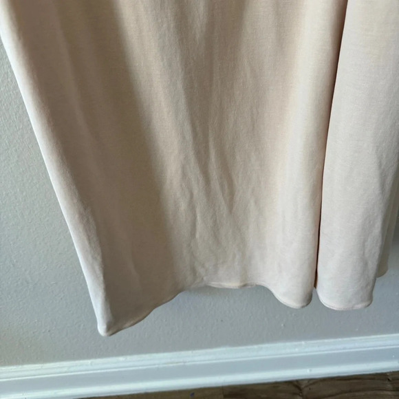 Free People Beige Open Back One Piece Jumpsuit Size L boho wide leg - Picture 5 of 7